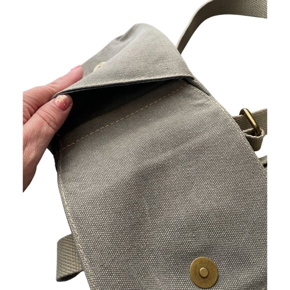 Triple Tree canvas crossbody shoulder bag purse gray adjustable - Picture 6 of 12